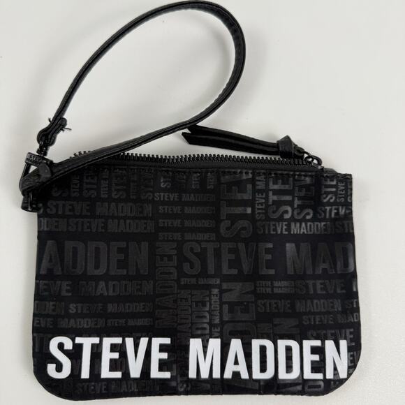 Steve Madden Black and White Wristlet Wallet - Picture 1 of 10